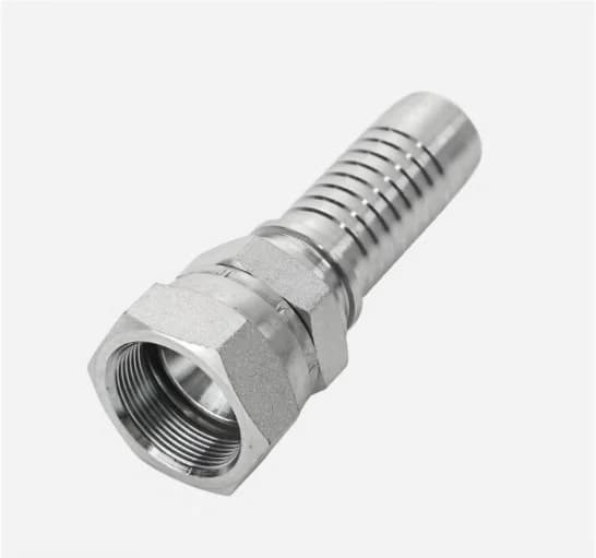 28611D Straight JIS Metric Female 60° Cone Double Hexagon Swivel Hose Fitting
