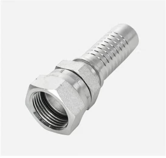 29611D Straight JIS BSP Female 60° Cone Double Hexagon Swivel Hose Fitting