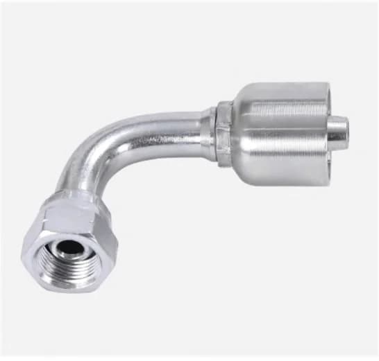 22691RW 90° BSPP Female 60° Cone Swivel One-Piece Hose Fitting