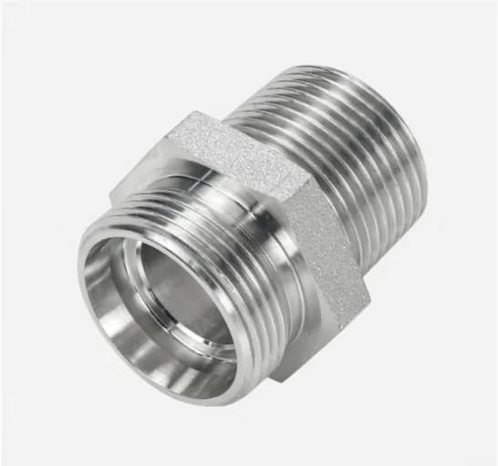 1CT Straight Metric Male 24° Cone to BSPT Male