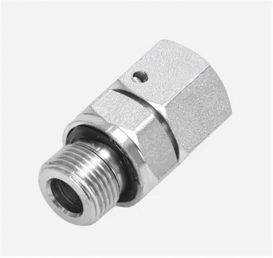 2GC Straight BSPP Male O-Ring Stud End to Metric Female 24° Cone Swivel with O-Ring (DKOL)