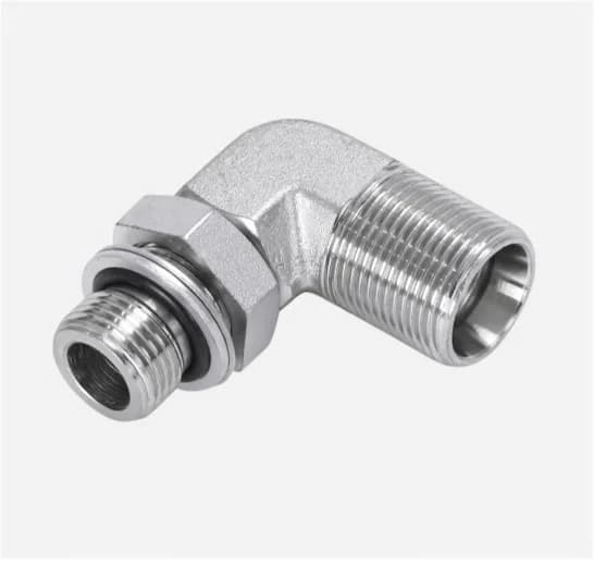 1CG9-OG 90° Elbow Metric Male 24° Cone to BSPP Male Adjustable O-Ring Stud End