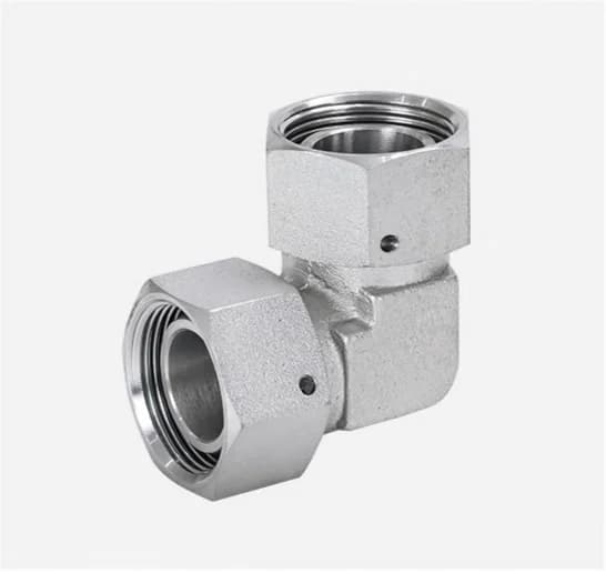 3C9 90° Elbow Metric Male 24° Cone to Metric Female 24° Cone Swivel with O-Ring (DKOL)