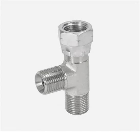 CB BSPP Male 60° Cone to BSPP Female Swivel 60° Cone Run Tee