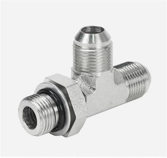 AJJO-OG JIC Male 37° Flare to SAE Male Adjustable O-Ring Boss Run Tee