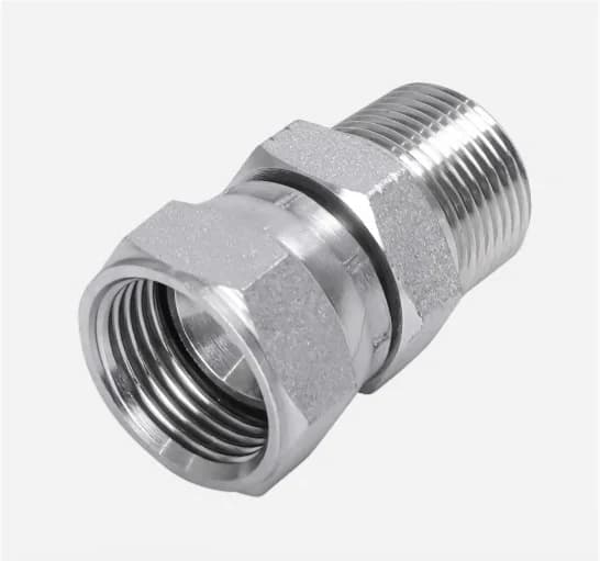 2NU Straight NPT Male to NPSM Female Swivel 60° Cone