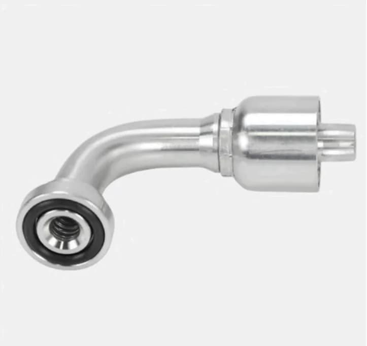 87391RW/87691RW 90° SAE Code 61 (3000 PSI) / Code 62 (6000 PSI) Flange One-Piece Hose Fitting